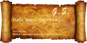 Gyügyei Sarolta névjegykártya