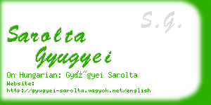 sarolta gyugyei business card